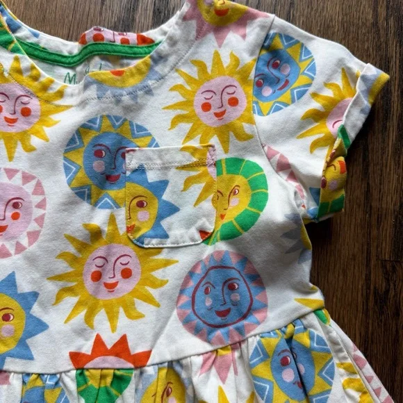 Mini Boden Sun Faces Print Dress - Picture 2 of 4